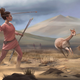 Artist reconstruction of Wilamaya Patjxa vicuña hunt.